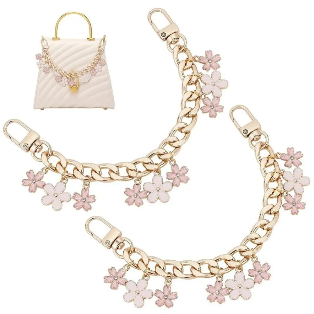 

Women's Fashion Trend Flower Pendant Bag Chains Clothing Chain Waterproof Artificial Bag Accessories Sweet Crossbody Bag Decor