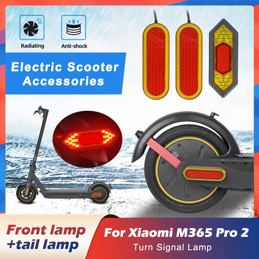 Electric Scooter Turn Signal Lamp Front Rear Light Reflective Lamp For Xiaomi M365 Pro 2 Electric Scooter Parts Accessories