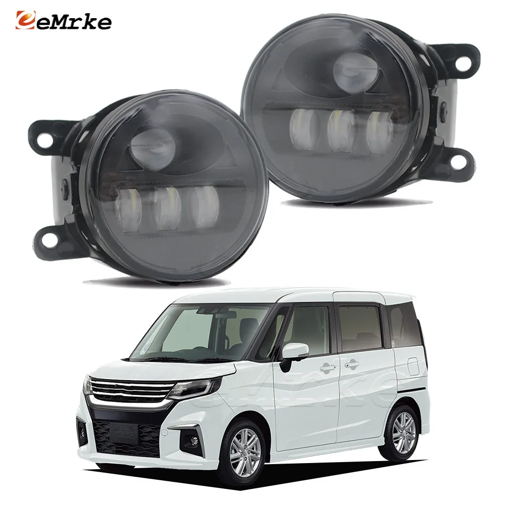 2-PCs Upgrade Led DRL for Mitsubishi Delica D:2 Hybird 2021 2022 2023 Fog Light Assembly Car PTF with Lens Daytime Running Lamp