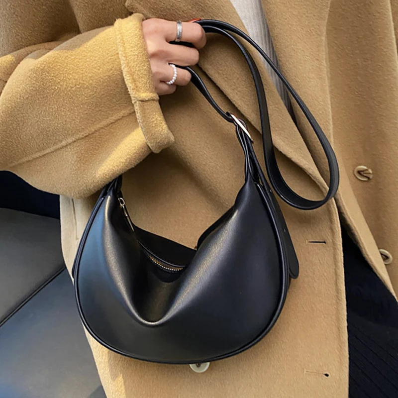 

Модные женские кожаные сумки-полумесяцы 2026 года: элегантные классические сумки-мессенджеры для женщин, доступные оптом, идеальный подарок на День святого Валентина