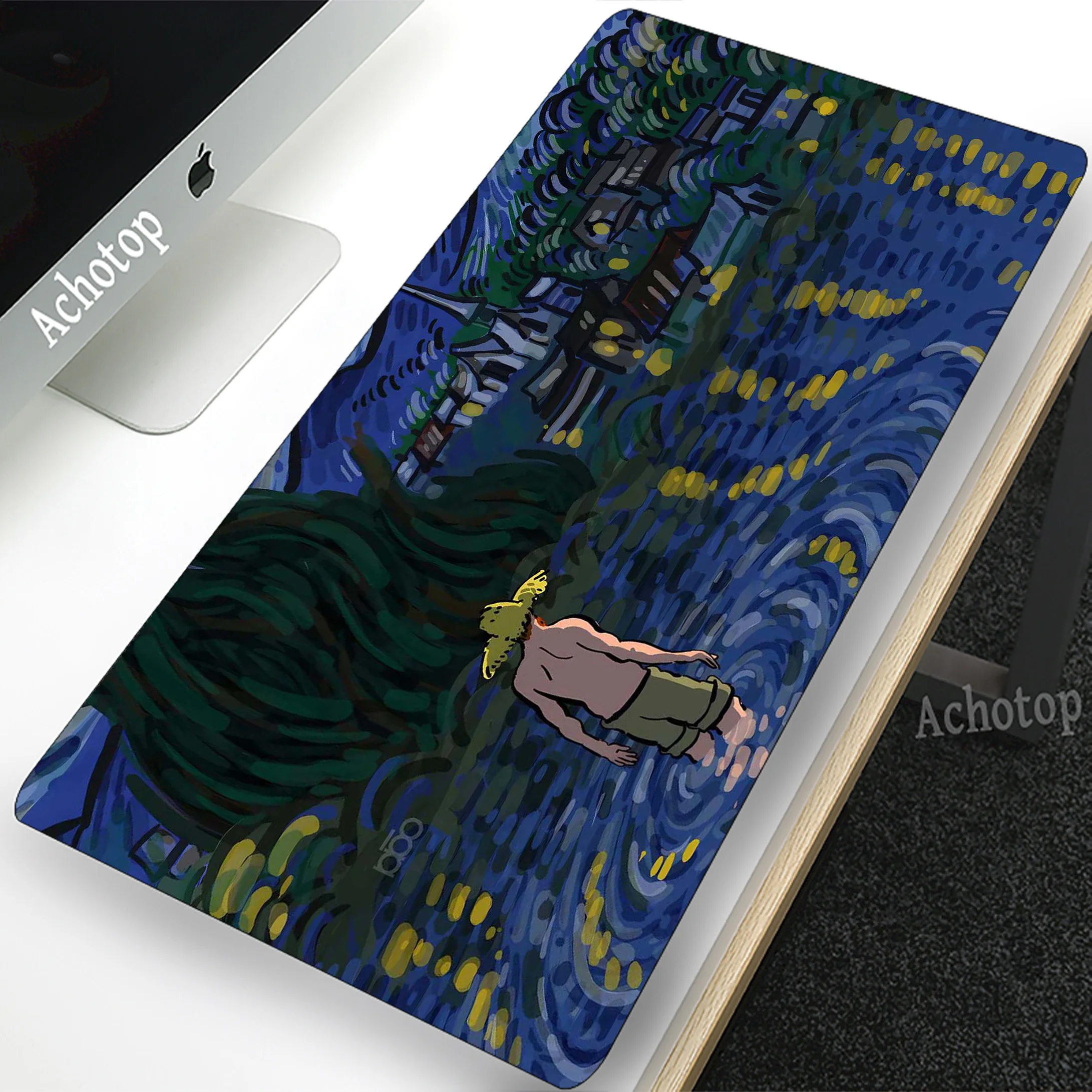 

Van Gogh Mouse Pad Game Mat Gamer Mousepad Notebook Gaming Table Carpet Gamer Computer Locking Edge Desk Mat Rubber Mouse Mat