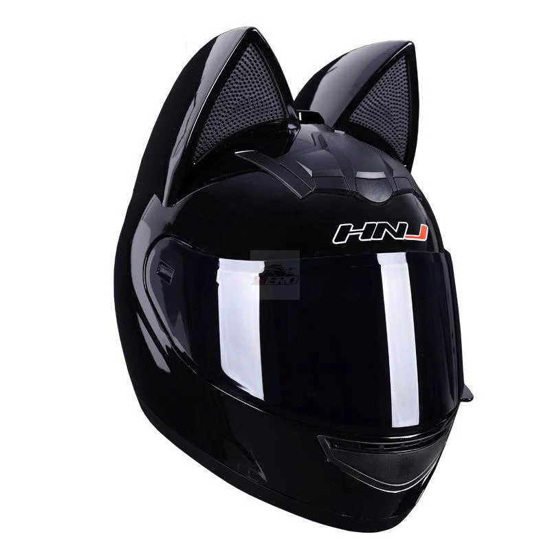 

New Women Racing Helmet Playful Cute Cat Ears Helmets Electric Sports Motorcycle Helmet Cartoon Ears Helmets Multi-color