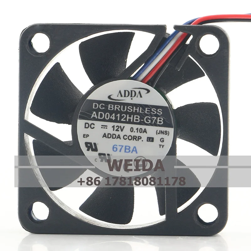 Chassis fan AD0412HB-G7B/G70 ADDA Fan 4010 DC12V 0.10A 4cm four-wire PWM computer cooling fan 40*40*10MM