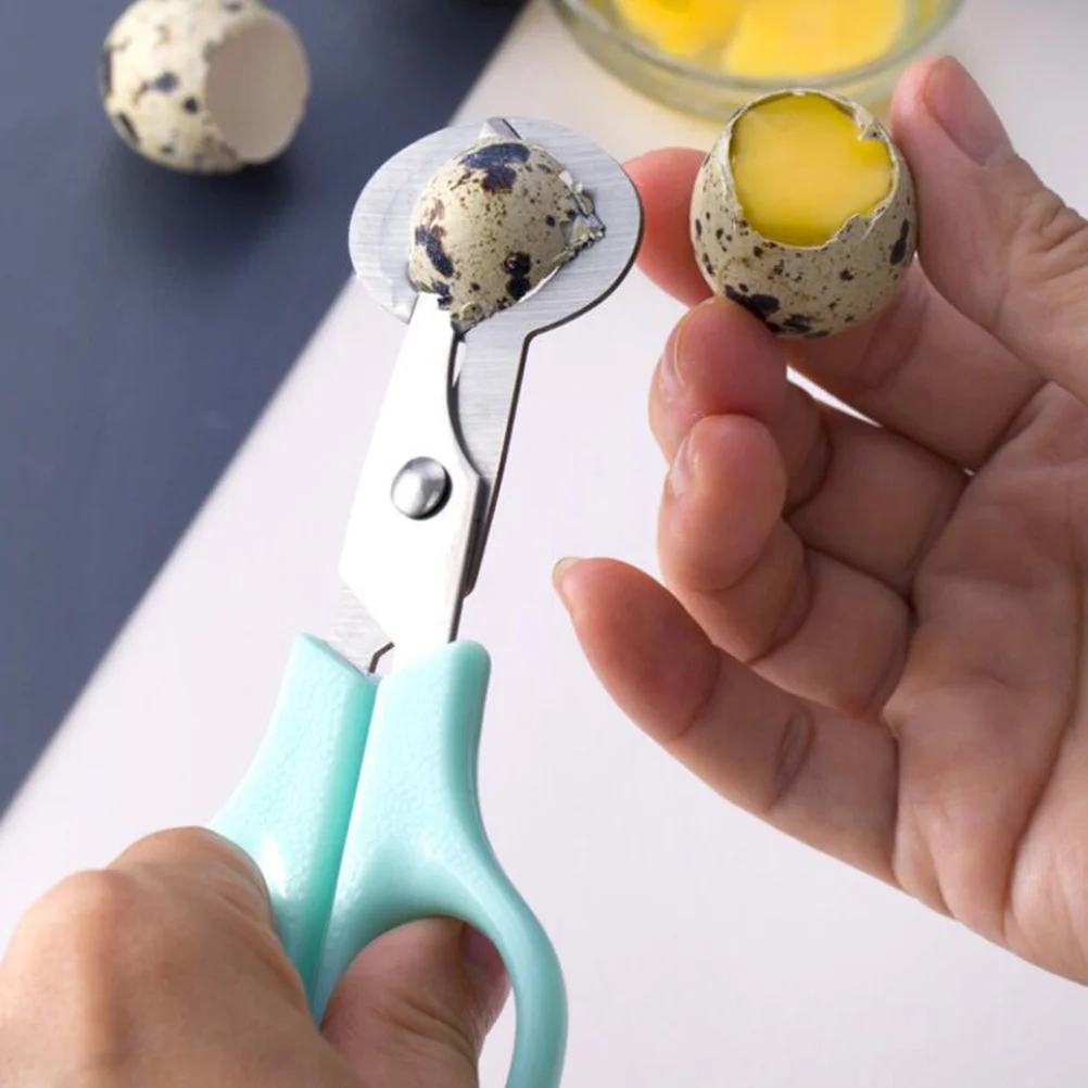 

2Pcs Stainless Steel Quail Cutters Creative Small Egg Opener Scissors Kitchen Tool for Easy Peeling and Shell Removing