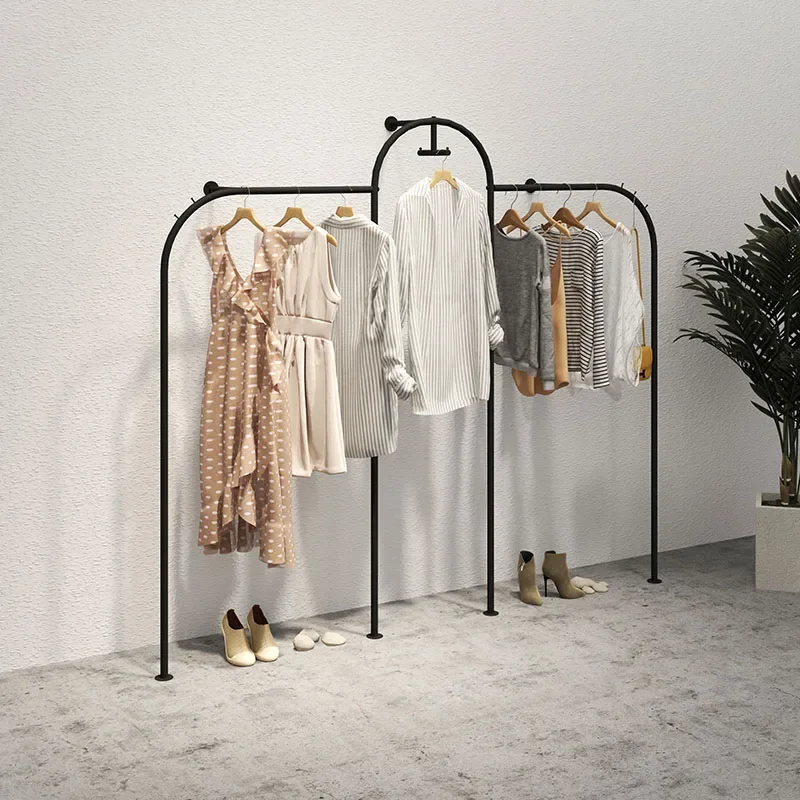 

Clothing Garment Rack Retail Shop Sliver Silver Gold Arch Clothing Rack Stainless Clothes Rack