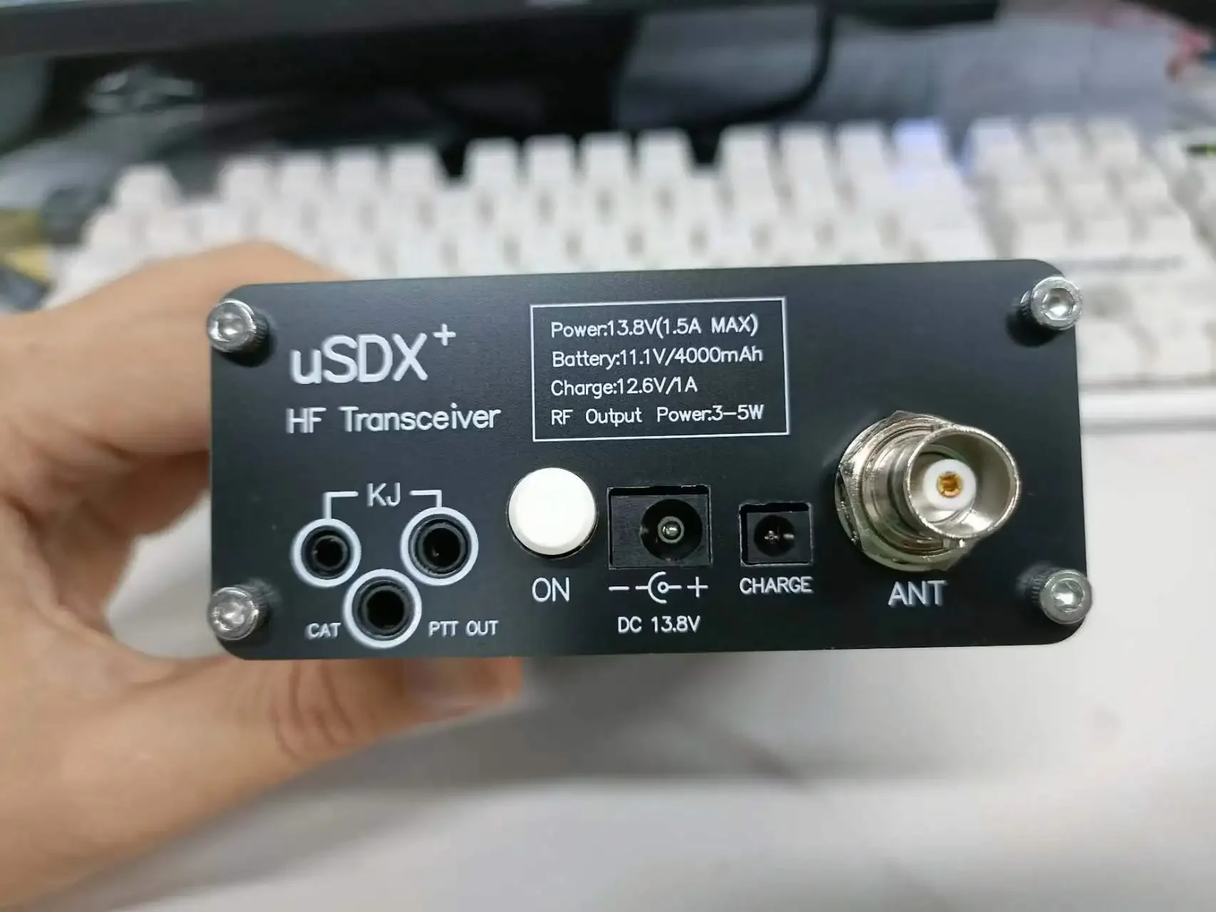 جهاز إرسال واستقبال Usdr Usdxplus V2 8-band Sdr Hf Ssb Qrp جهاز استقبال عالي التردد على الموجات القصيرة LCD
