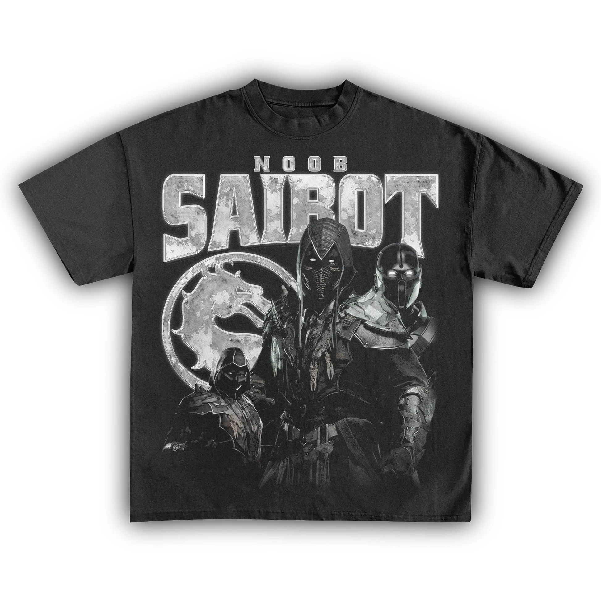 Camiseta gráfica Mortal Kombat Noob Saibot, camiseta informal de algodón para hombre y mujer, camiseta de manga corta con cuello redondo
