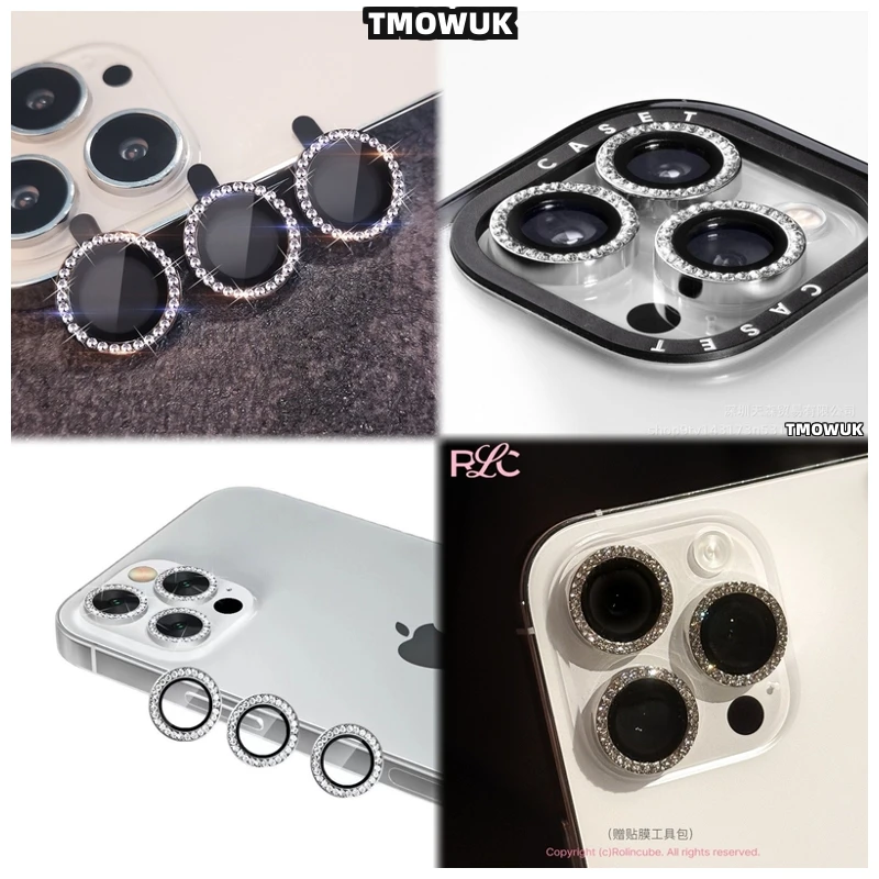 

For IPhone 16 15 14 Pro Max Plus 13 12 11 Pro Max Mini Protective Diamond Lens Cover