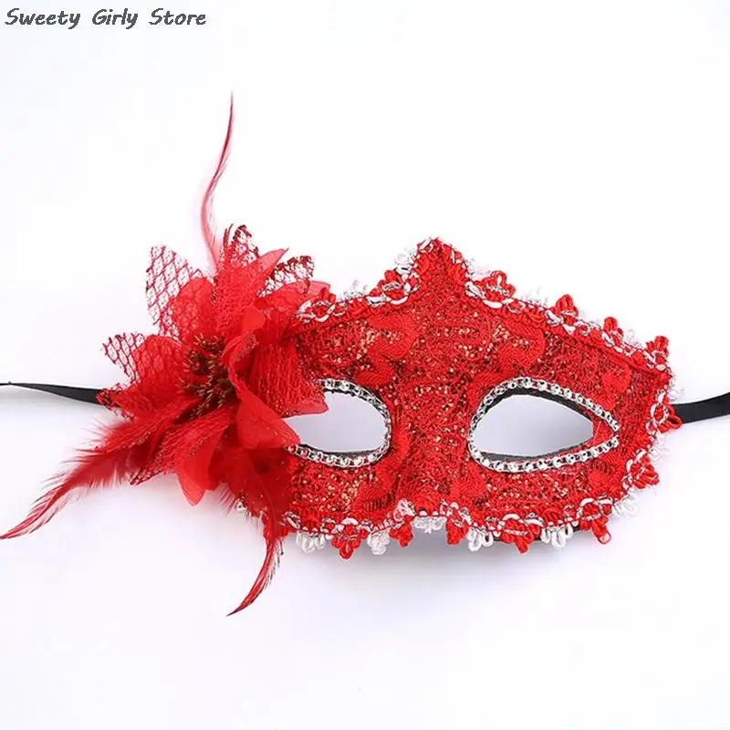 Women Performance Masquerade Role Playing Eyewear Club Dance Cosplay Costume Crystal Decoration Masks Flower Face Mask Wedding