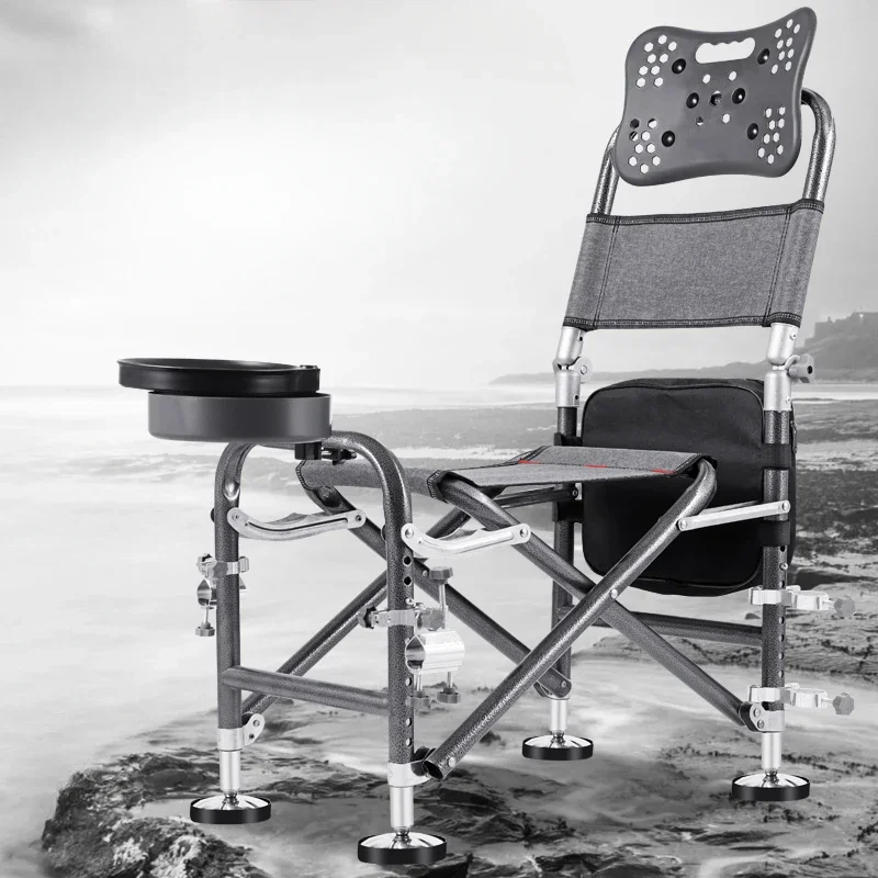

All Terrain Multifunction Fishing Chair Aluminium Alloy Portable Folding Fishing Chair Outdoor Furniture Sedia Da Pesca FYFC