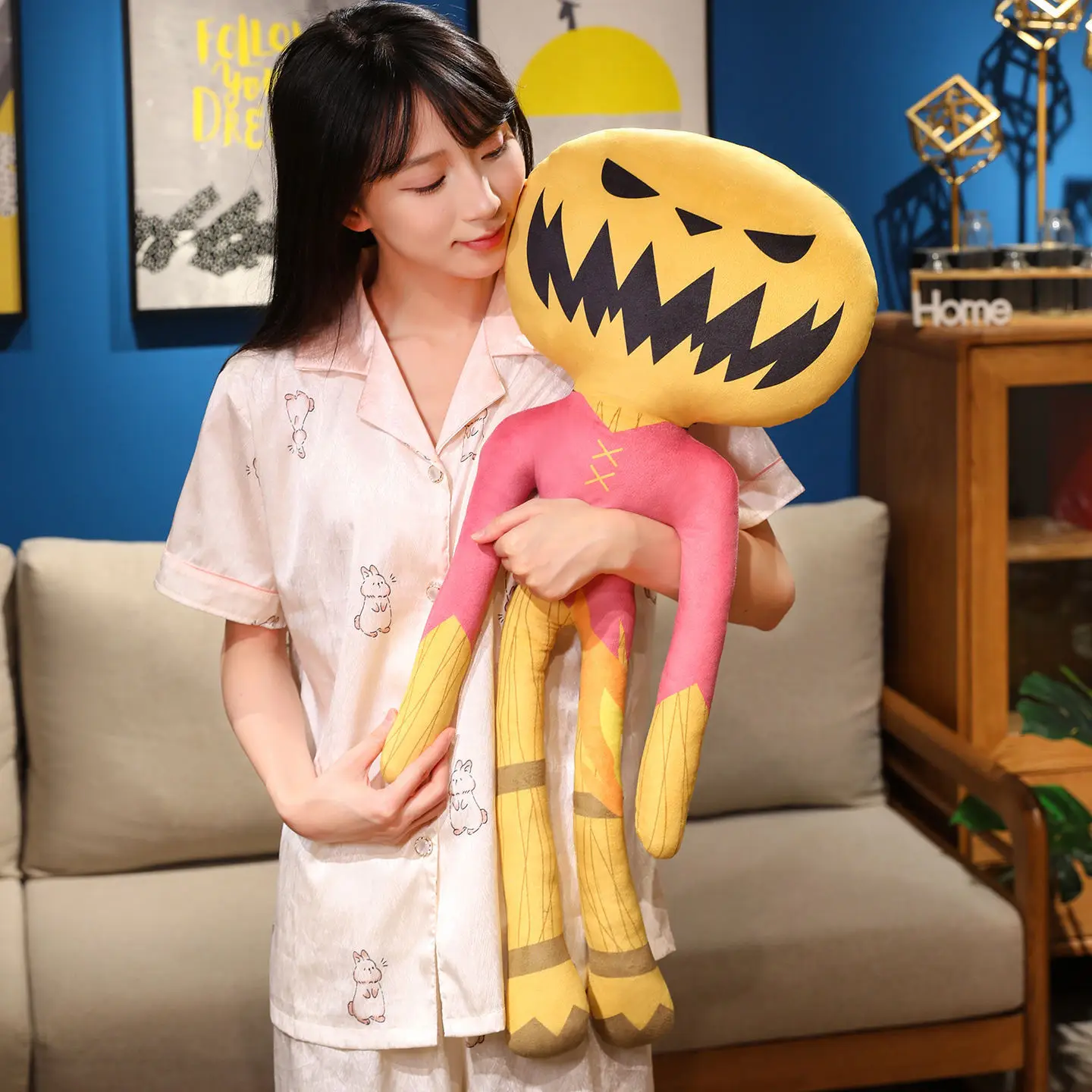 

Christmas Night Terror Skull Pillow Hot Sale Cute Pumpkin Skull Jack Doll