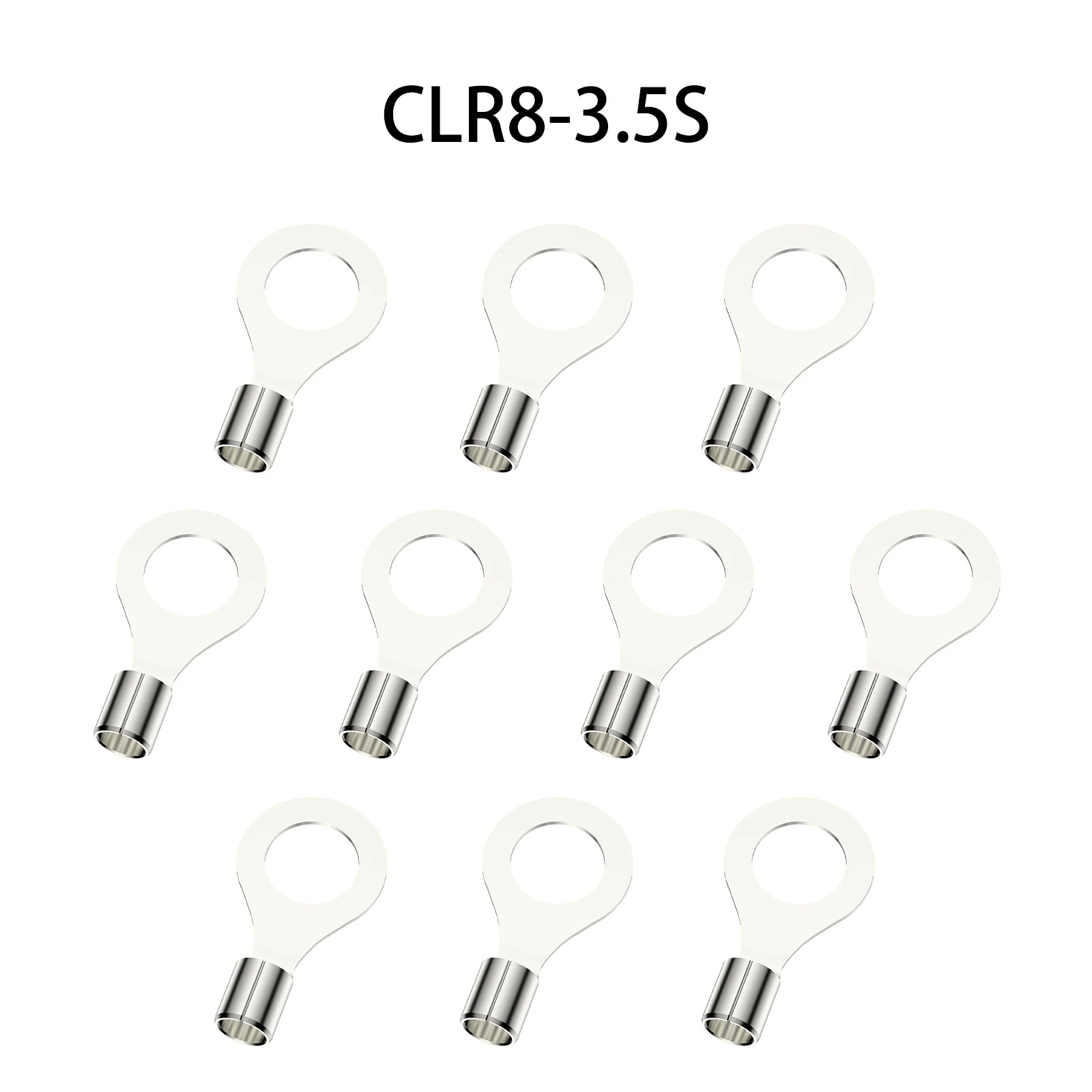 10 قطعة محطات تجعيد حلقة سلك كهربائي موصل غير معزول مستدير النحاس النقي الفضة مطلي الطويق العروات كابل الحذاء