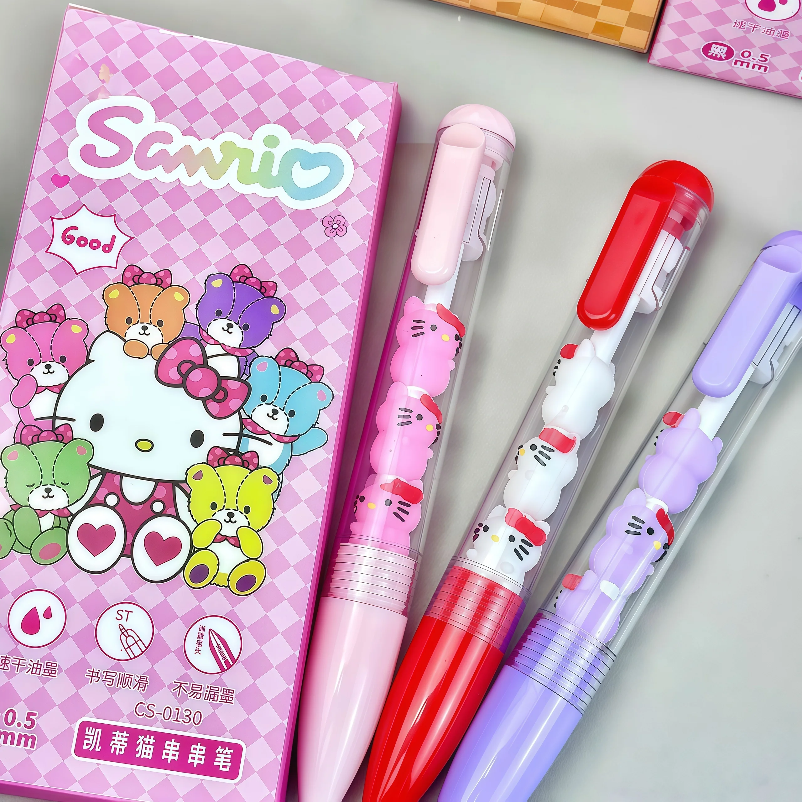 3 قطعة/المجموعة سانريو جل القلم مرحبا كيتي طالب امتحان القلم سريعة الجافة مكتب قلم توقيع اللوازم المدرسية القرطاسية جائزة