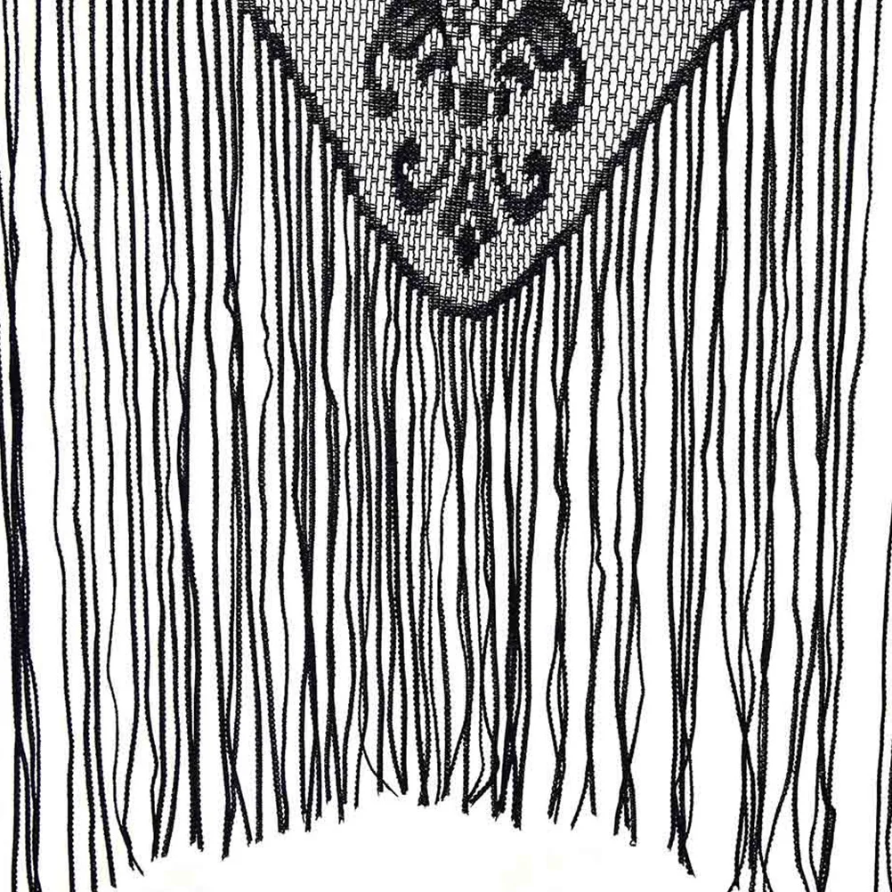 

Black Skull Door Curtain Halloween Halloween Door Banner Banner Party Decor Indoor Outdoor Reusable Sturdy String