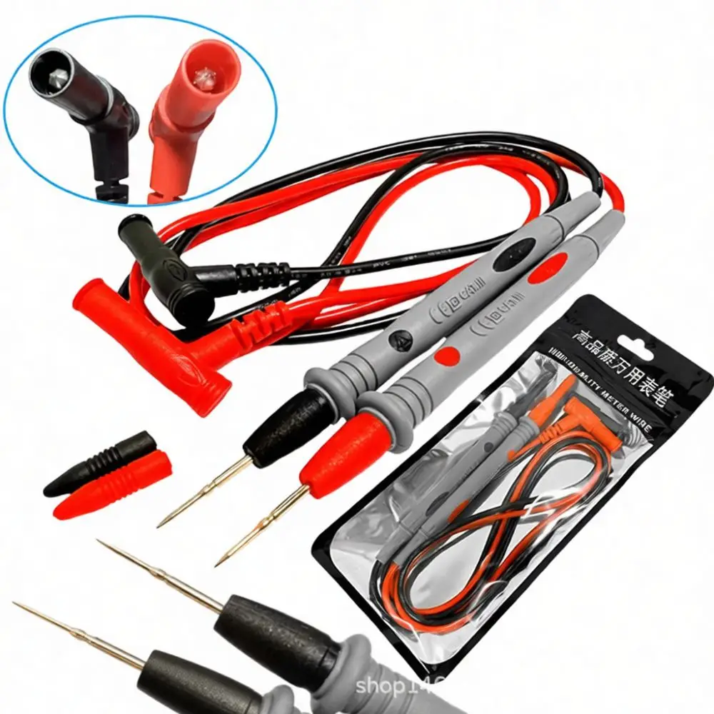 Heavy Duty Multimeter Leads 20A Sharp Gold Plated Needle Point Probes Plus Alligator Clips Universal Testing Tool Kit