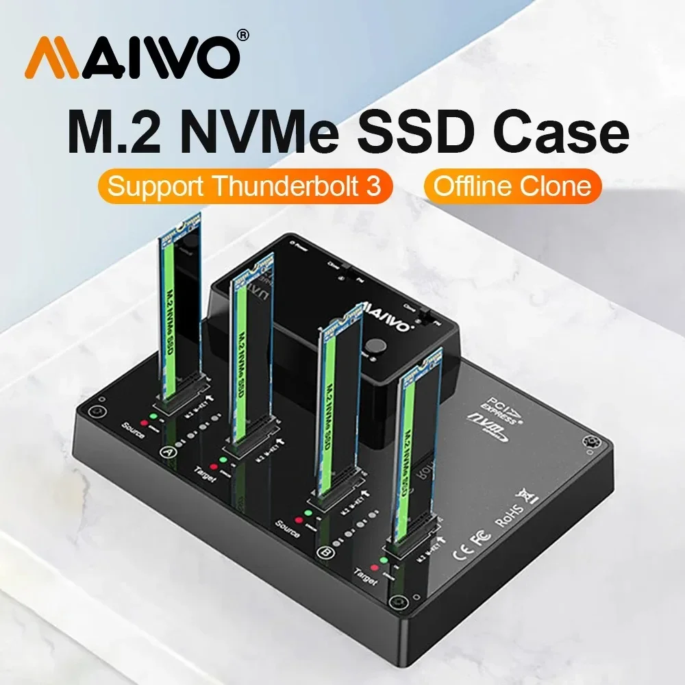 MAIWO M.2 Nvme SSD Box Copy Machine Type-C External Notebook Hard Drive Reader NVMe Hard Drive Copy Machine Supports Cloning