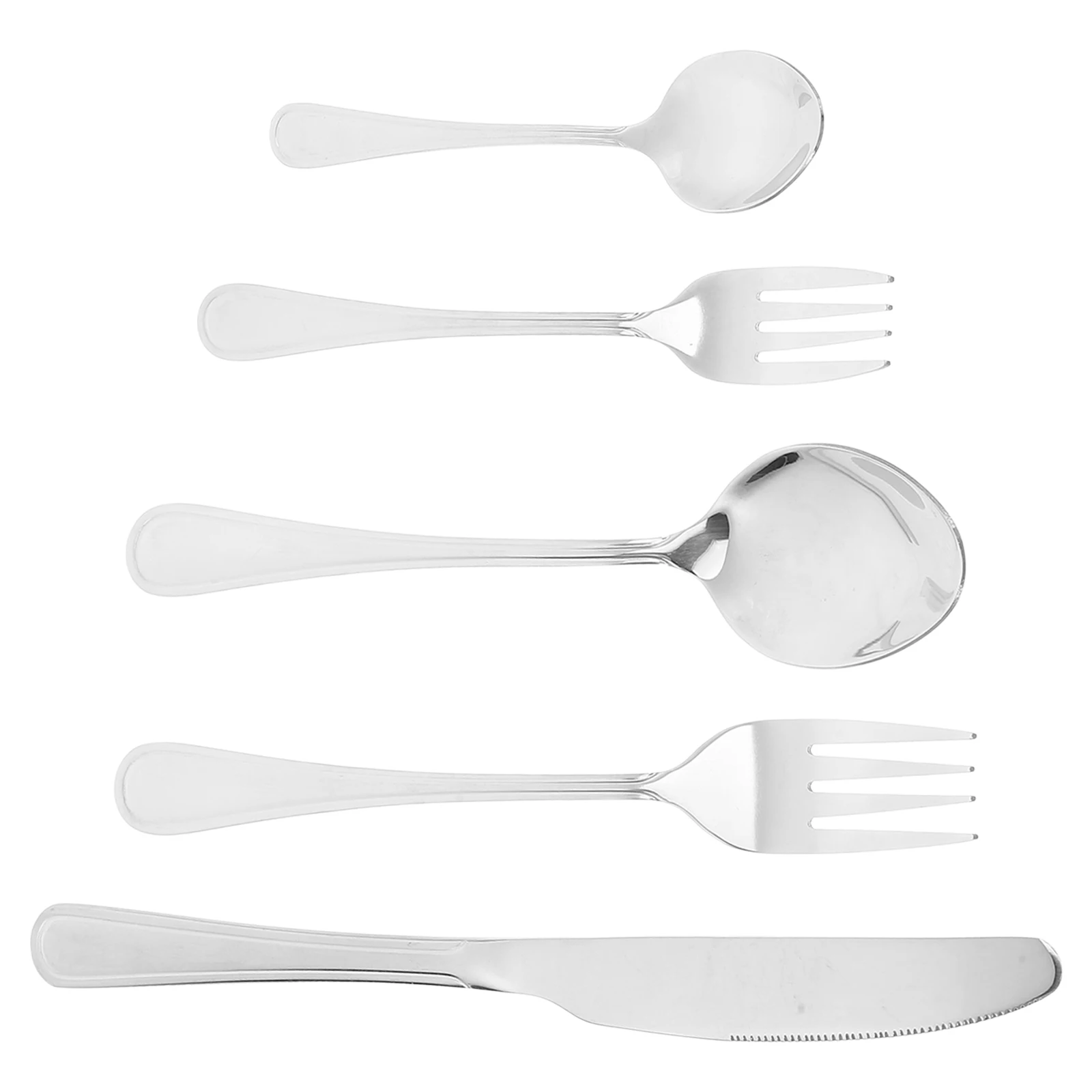 

1 set 1 Stainless Steel Cutlery Set Flatware Kitchen Utensils Includes Knife Fork Spoon For Home Party Dining Stainless Steel