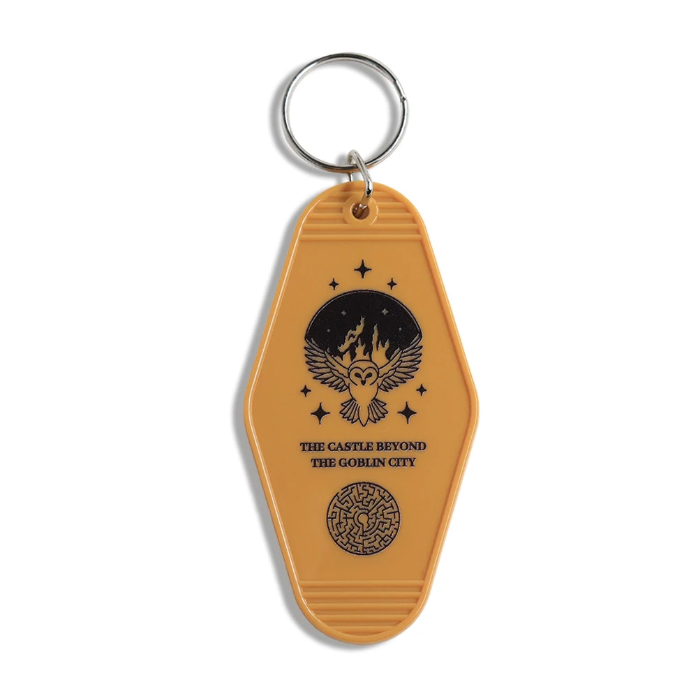 The Castle Beyondthe Goblin City Keychain Burning Eagle Keyring Fantasy Movie Labyrinth Inspired Fans Gift Accessory Key Tag