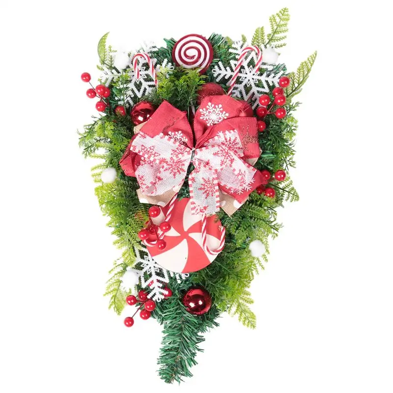 a20q-クリスマスキャンディケインリース-玄関用-クリスマス階段装飾-クリスマスリース-室内装飾用-12x24インチ
