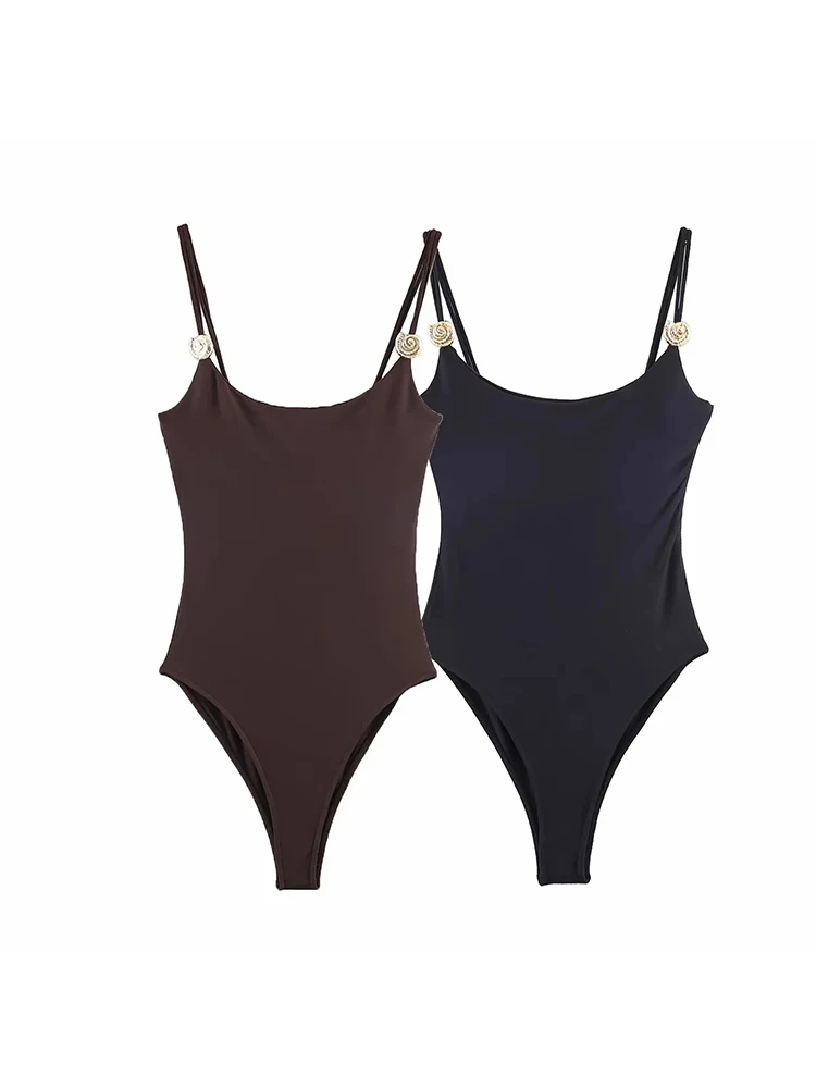 

Women Sexy V-neck One-piece Summer New Fashion Slimming Hot Girl Base Tank Top Jumpsuit Women's Short Pants Fashionable Jumpsuit