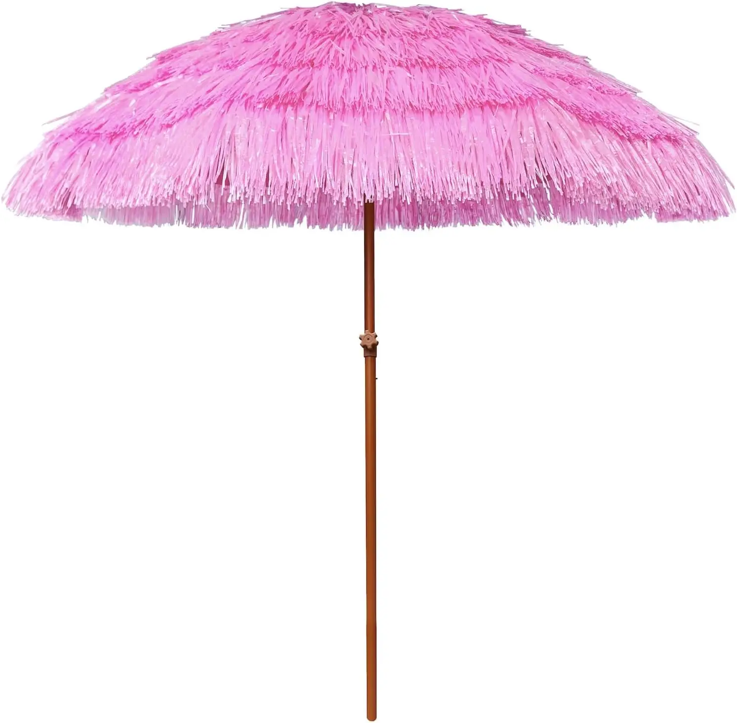 

7.5ft Hula Thatched Tiki Patio Beach Umbrella Hawaiian Style 10 Ribs UPF 50+ with Tilt Carry Bag for Outdoor Tiki Bar
