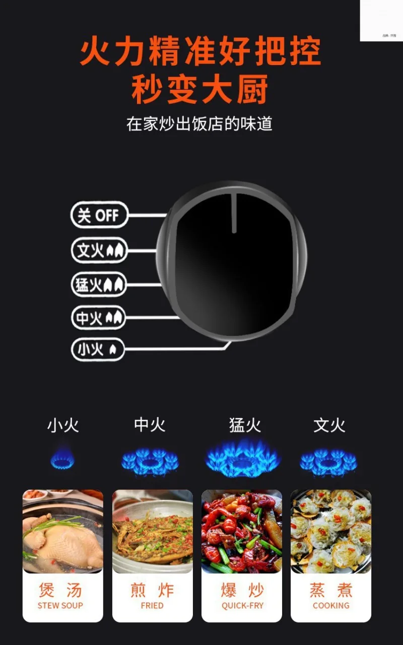 موقد غاز منزلي، موقد واحد غاز مائل، سطح المكتب مدمج ثنائي الاستخدام، موقد غاز طبيعي واحد، مع شاشة عرض للطاقة