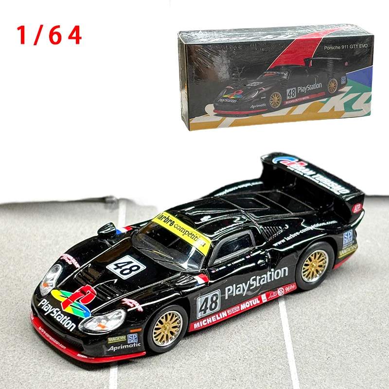 

Diecast Car Model Sparky 1:64 Alloy Car Model Porsche 911 GT1 EVO Toys for Boys Collection Display Hobby Original Box