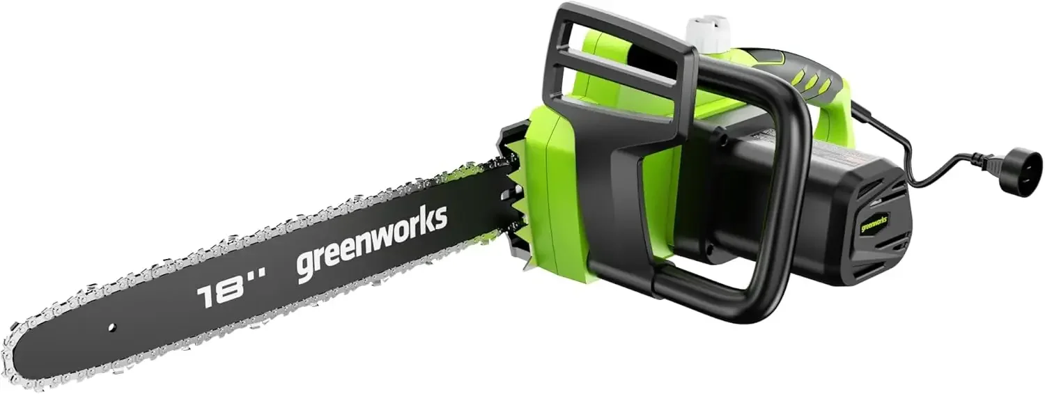 

Greenworks 14.5 Amp 18" Corded Electric Chainsaw, Model 20332 with Oregon Bar & Chain, Automatic Oiler Chainsaw