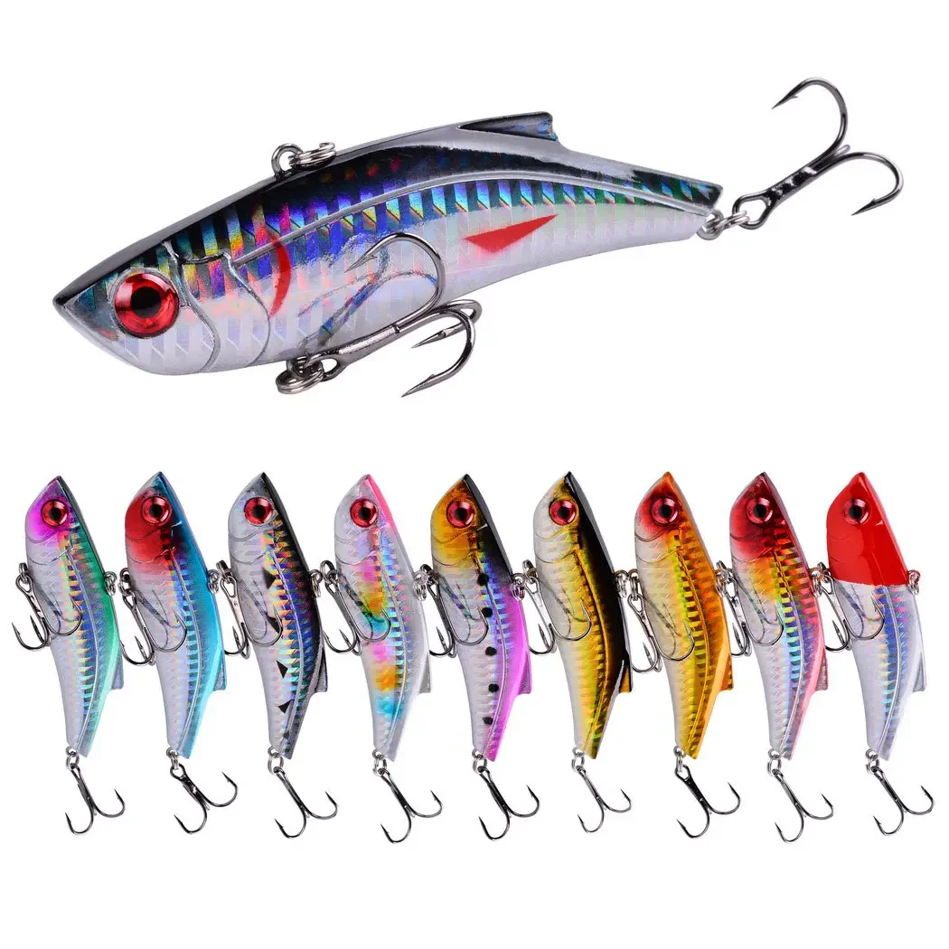 10Pcs VIB  Fishing Lure 9cm 28g Fishing Wobbler Isca Artificial Bait Hard Lures Laser Body Lifelike Fish Tackle