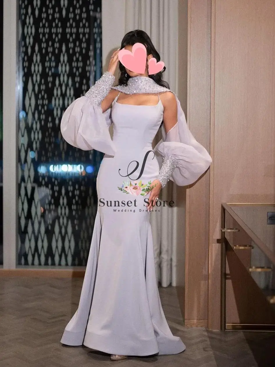 

Customized Elegant Vintage Sweet Mermaid Sequins Lace Stylish Customized Formal Occasion Prom Dress Evening Party Gowns Saudi