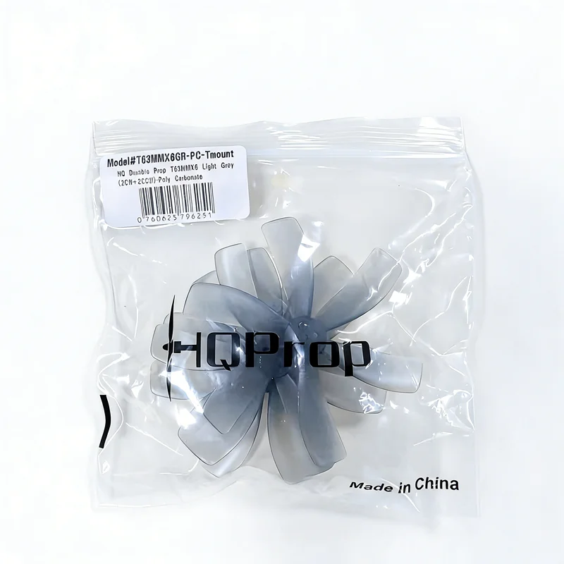 

HQProp T63MMX6 63mm 6-Blade Ducted Propellers, 1.5mm Shaft Hole for 2.5inch FPV Cinewhoop Drone (2 Pairs/Pack)