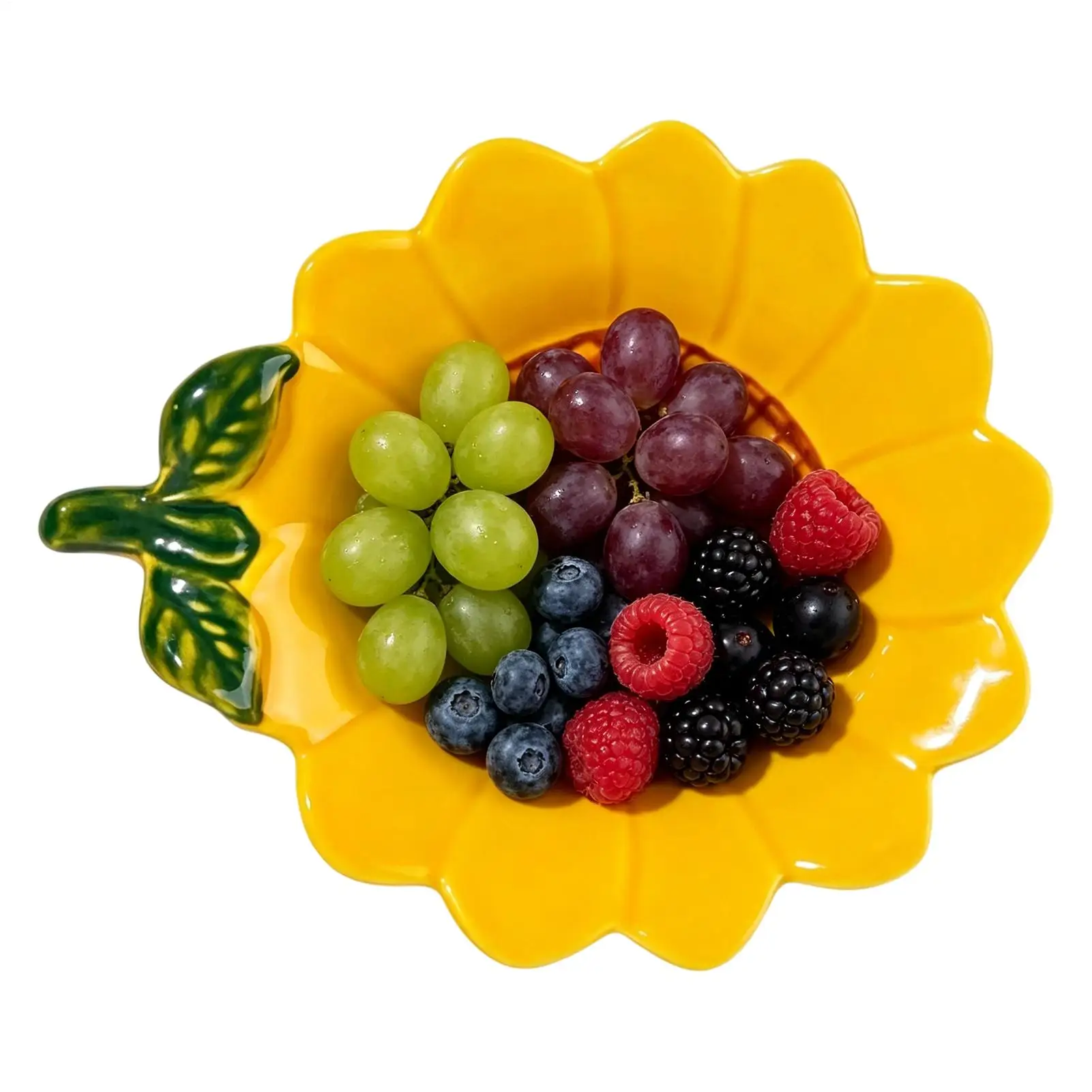 Vegetable Fruit Plate Ceramic Embossed Decorative Dinnerware Pumpkin Sunflower Shape Plate Fruit Dish For Breakfast Desserts