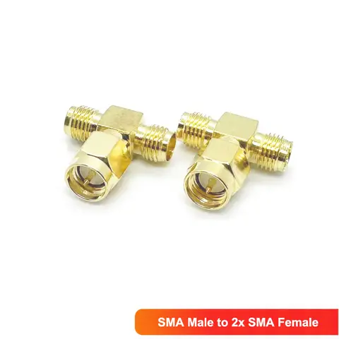 RP-SMA 남성-듀얼 RP-SMA 여성 안테나 어댑터 키트 – SMA 2 웨이 분배기 RF 동축 커넥터 변환기 (FPV 안테나 용)
