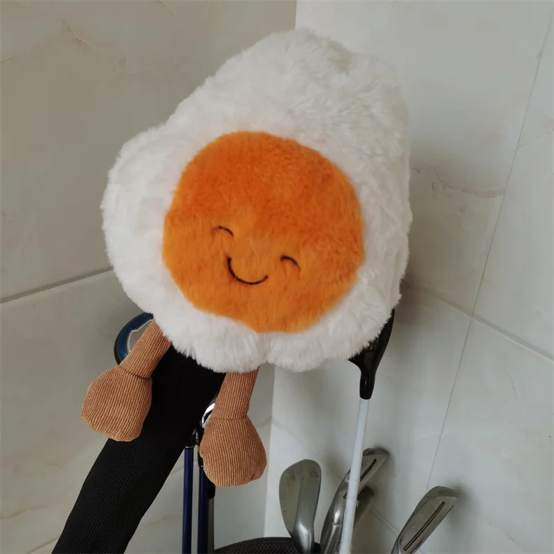 Smilling Egg golf wood headcover top plush 460cc driver wood head cover large stock Drop shipping