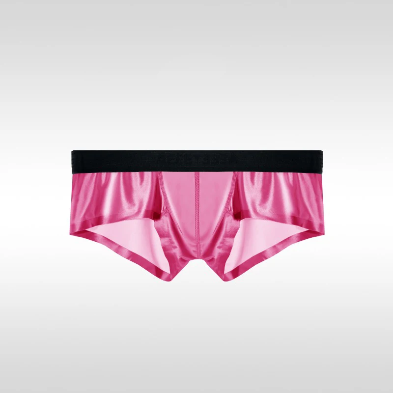 2PCS Men's underwear ice silk boxer shorts breathable four corner panties