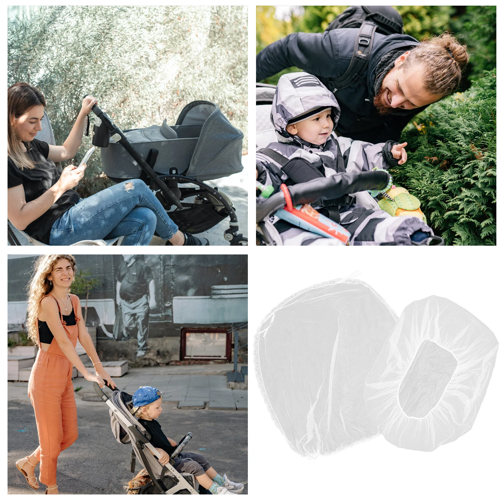 

2 шт., москитная сетка для детской коляски, эластичная, удобная, прочная, универсальный чехол, сетка для коляски, москитная сетка, чехол