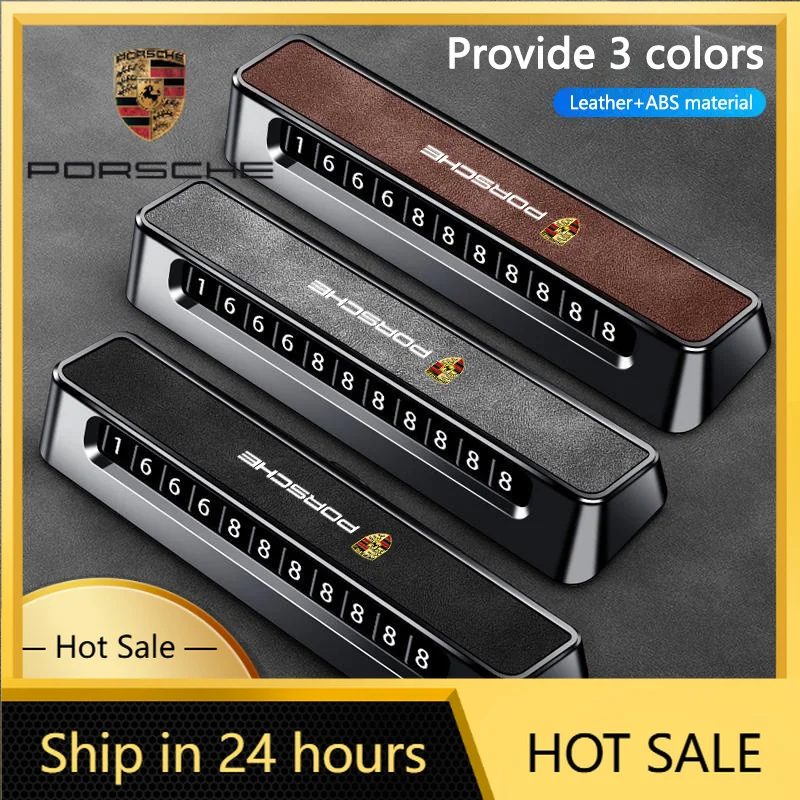 

Car Sticker For Porsche For Porsche Alloy Mobile Phone Temporary Parking Number Plate For Porsche 911 718 Cayenne Cayman Macan P