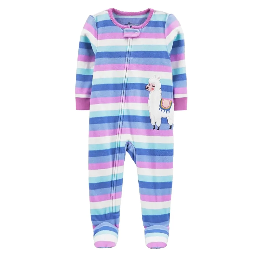 Footed Warm Baby Rompers 2022 Spring Fall Micro Polar Fleece Hot Baby Pajamas Infant jumpsuits Sleepwear 0/3-12M