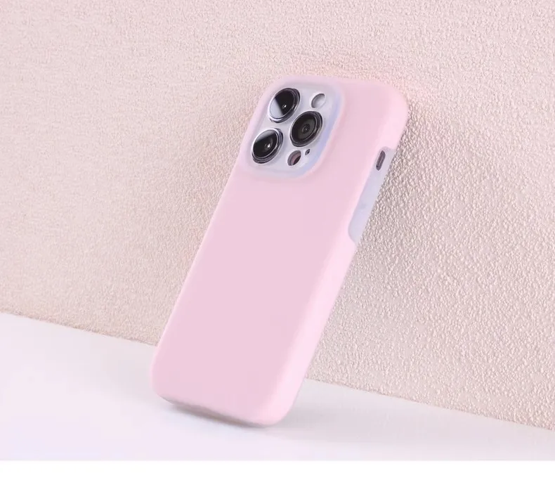 Soft Liquid Silicone Matte Phone Case, Capa à Prova de Choque para iPhone 15, 14, 13, 12 Pro Max, Mais, Bonito, Pele-Feel