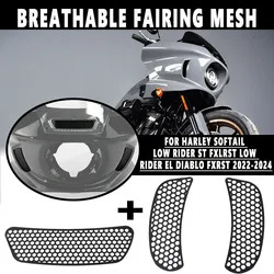 For Harley Softail Low Rider ST FXLRST Low Rider El Diablo FXRST2022-2024 Motorcycle NEW Accessory Black Breathable Fairing Mesh