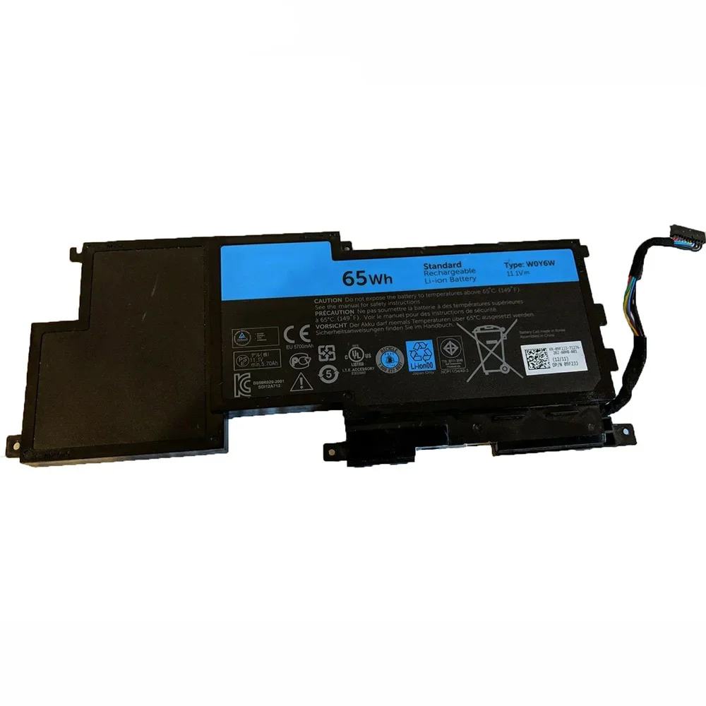 Imagem -03 - Bateria Original do Portátil para Dell Brandnew W0y6w 11.1v 65wh Dell Xps 15-l521x Xps153828 Woy6w 9f233 3npc0