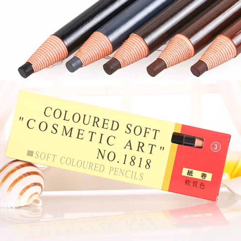 12pcs Eye Brow Pencil Waterproof Women Eye Makeup Pen Easy Color Natural Black Brown Grey Cosmetic Beauty Eyebrow Tool