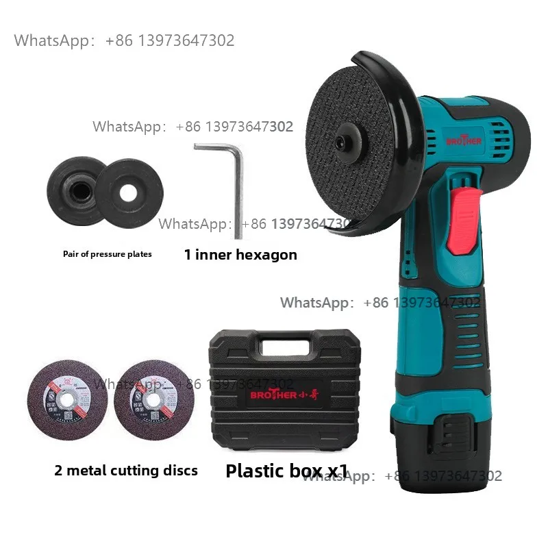 Portable Hand Grinder Mini Angle Power Tool Lithium Battery Cross-Border Slide Switch Industrial Grade Cutting Polishing Tool