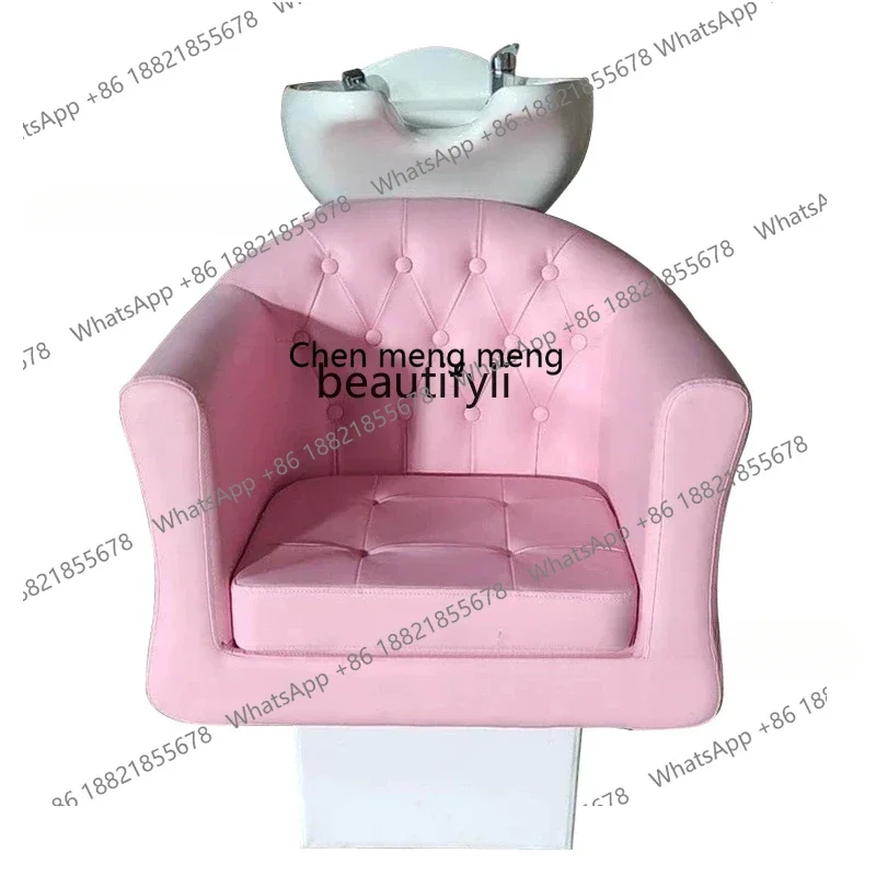 xqSedia per shampoo moderna Salone per capelli Seduta dedicata Parrucchiere Letto a sciacquone semi-sdraiato Mobili per parrucchieri