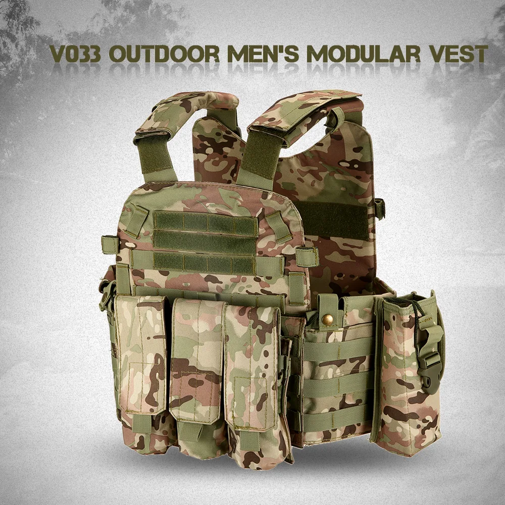 Tactical Vest Mens Tactical Hunting Vests Military Outdoor Men's Modular Vest Hunting Carrier CS Vest Molle Combat Assault