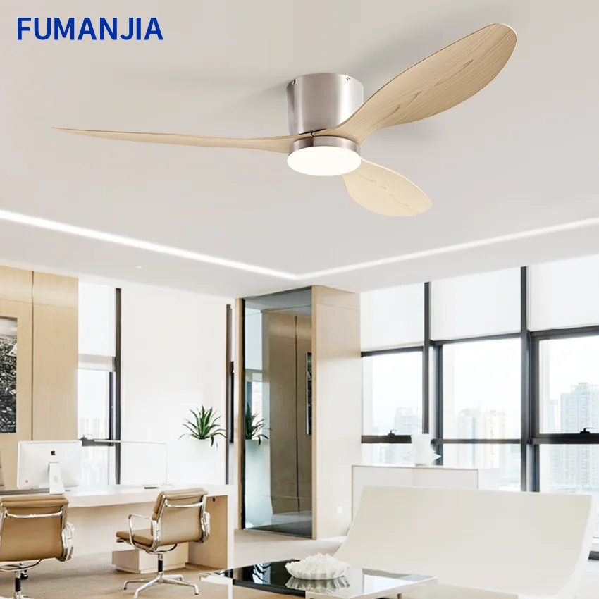 FUMANJIA Ultra-Thin DC Ceiling Fan with Remote - 6-Speed Silent, 3 ABS Blades, Ideal for Low Ceilings & Minim Spaces Energy