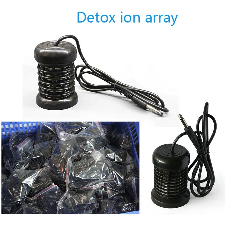 (6 pieces/lot)Black Round Ion Array Stainless Steel Ion Electrode Ionic Cartridge for Ion Cleanse Detox Foot Spa Machine