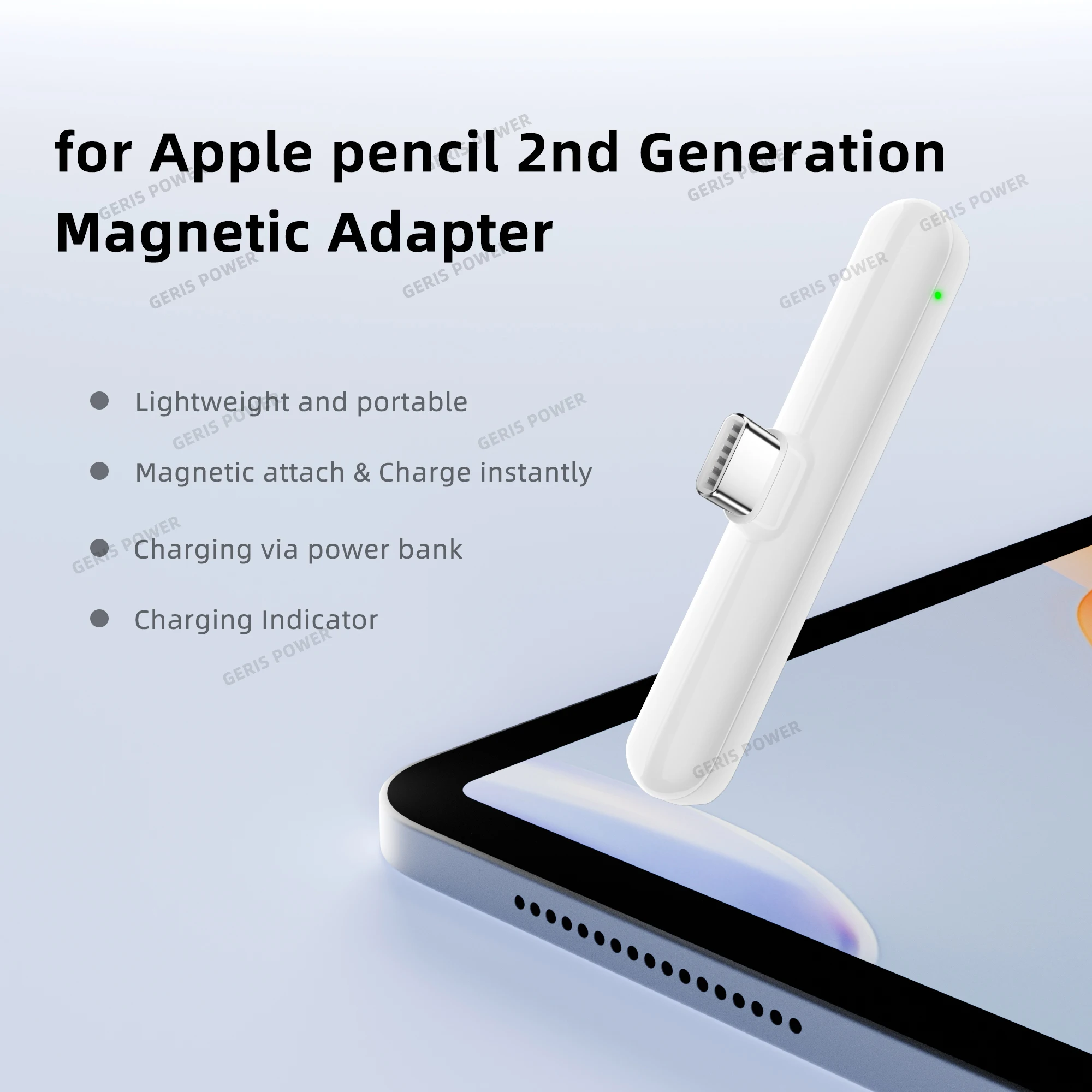 

USB-C Тип C Магнитный зарядный адаптер Разъем для Apple Pencil 2-го поколения Беспроводное зарядное устройство-конвертер
