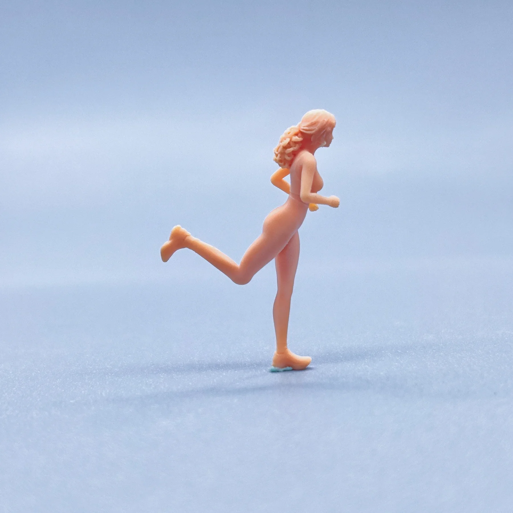 1/64 1/43 Figuren Modell Harz laufen Mädchen ungefärbte Miniaturen Diorama hand bemalt v233