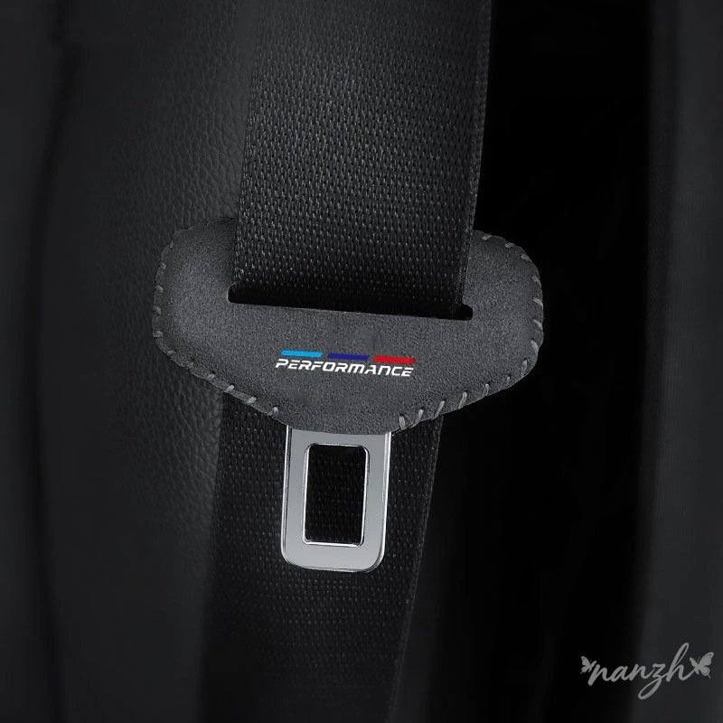 2pcs Car Seat Belt Plug Buckle Clip Protector Anti-Scratch Covee For BMW M Emblem E46 E36 E34 F10 E90 F30 E60 F30 E53 E30 E9 E87